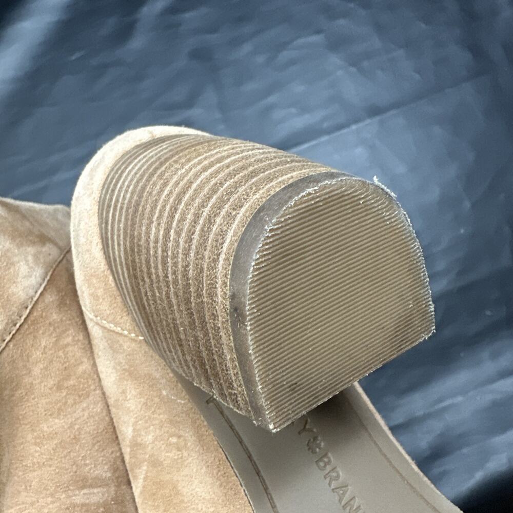 Lucky Brand Women’s 7.5 M High Heel Shoes Tan Brown Suede New WO Box - 750 - Picture 12 of 14